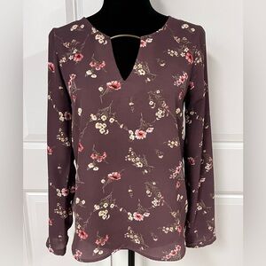 Forever 21 Brown Floral Blouse